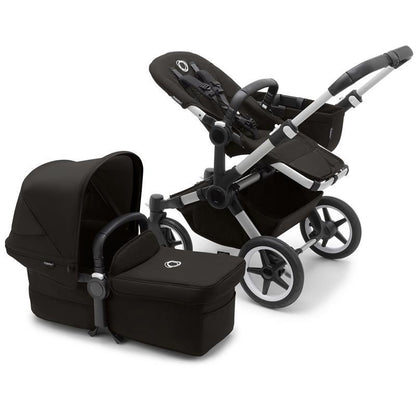 Donkey 5 Mono Complete Single-to-Double Stroller, Aluminum/Midnight Black