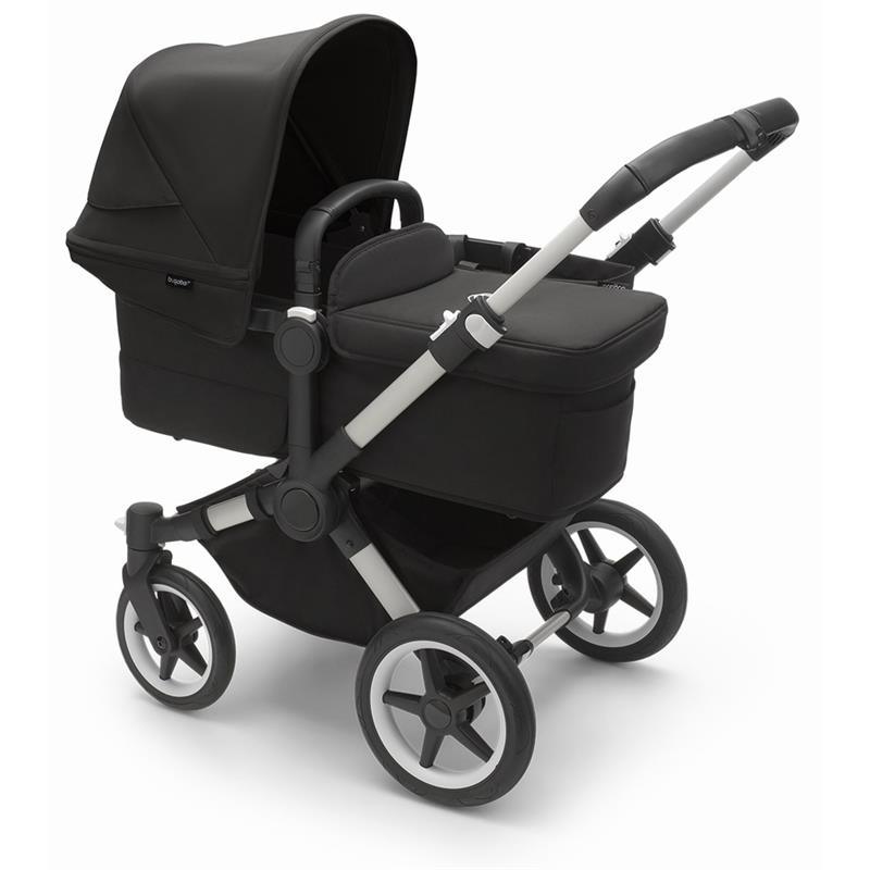 Donkey 5 Mono Complete Single-to-Double Stroller, Aluminum/Midnight Black