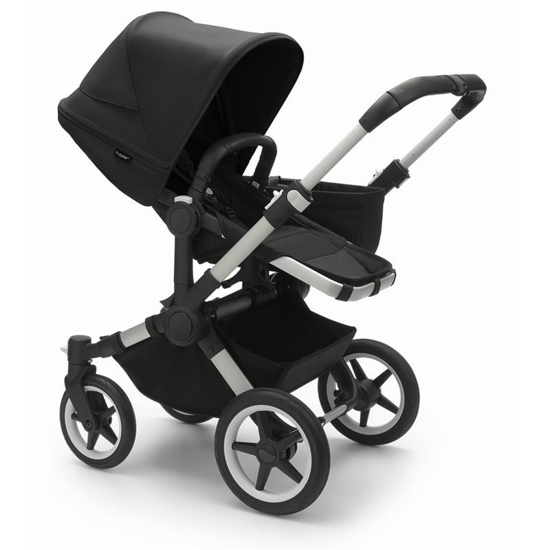 Donkey 5 Mono Complete Single-to-Double Stroller, Aluminum/Midnight Black