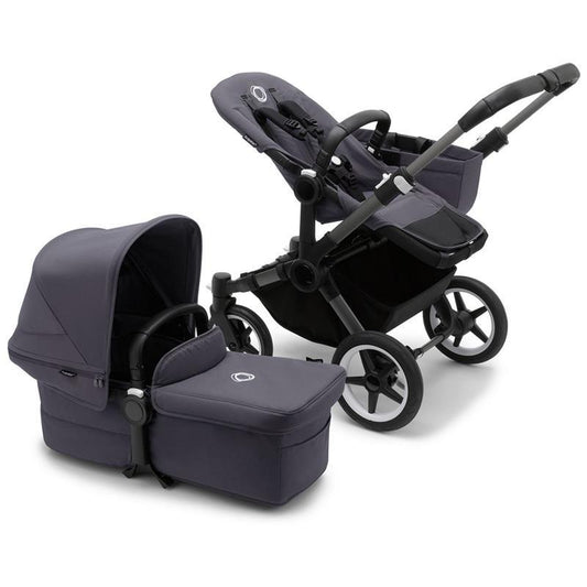 - Donkey 5 Mono Complete Single-to-Double Stroller, Graphite /Stormy Blue