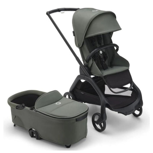 - Dragonfly Stroller and Bassinet Complete, Black/Forest Green