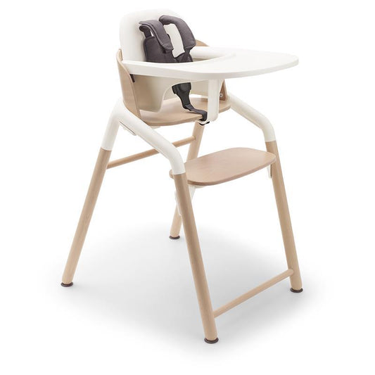 - Giraffe Complete High Chair, Neutral Wood/White