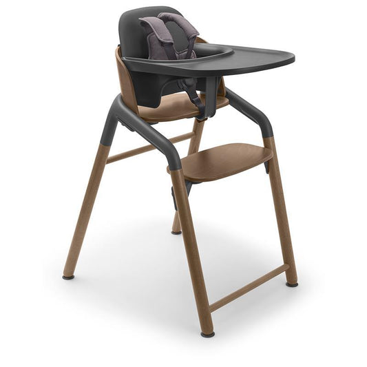 - Giraffe Complete High Chair, Warm Wood/Grey